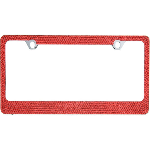 Red Crystal Rhinestones License Plate Frame 7 rows Special Bling Offer Red Crystal Rhinestones License Plate Frame 7 rows Special Bling Offer